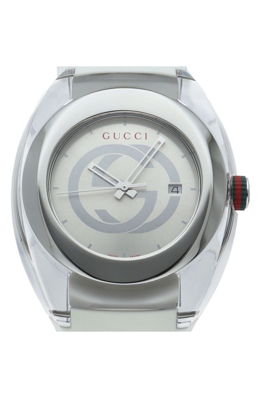 Gucci Sync Watch SS Resin Rubber Silver
